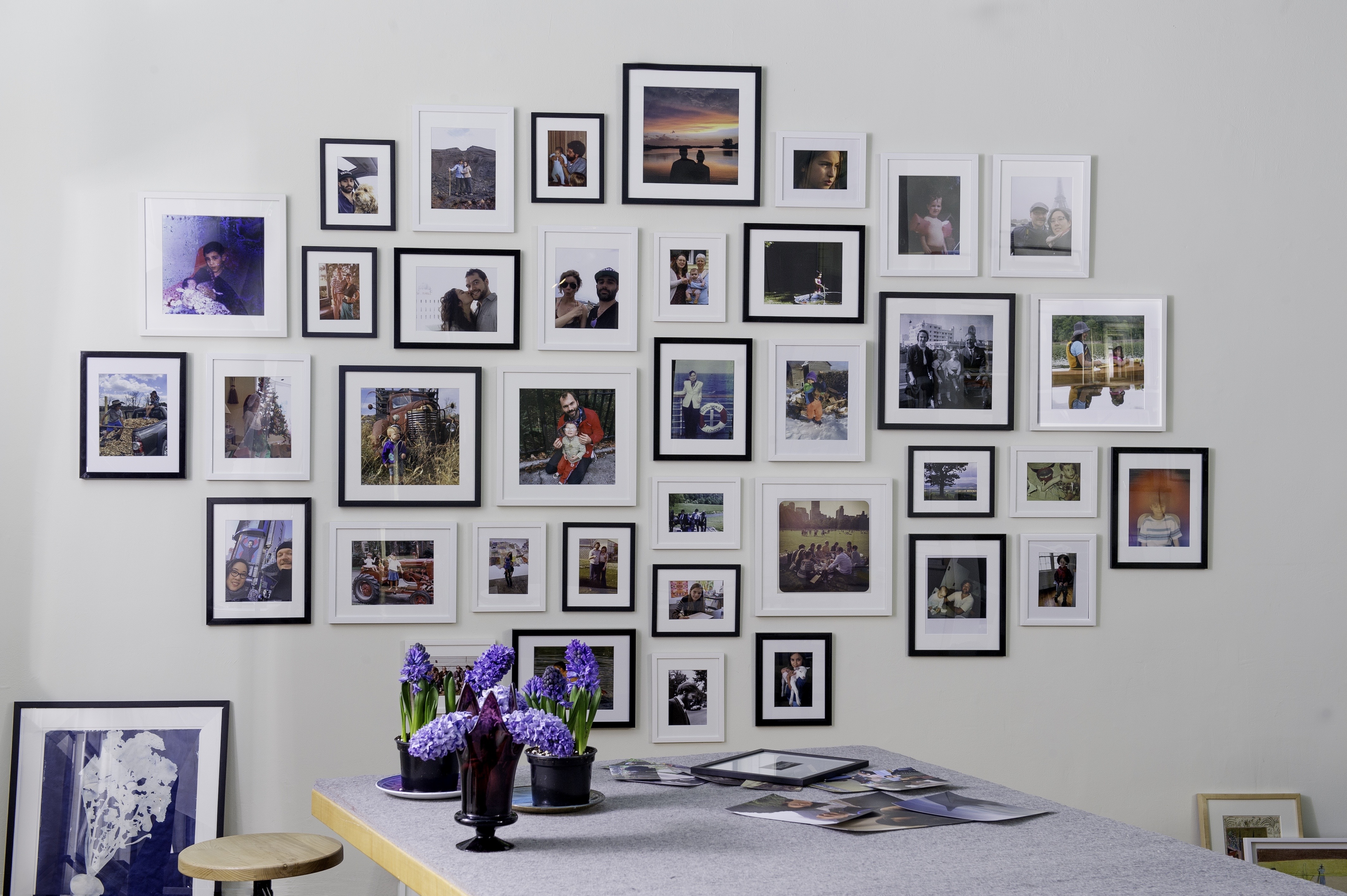 Curated Family Photo Memory Wall
